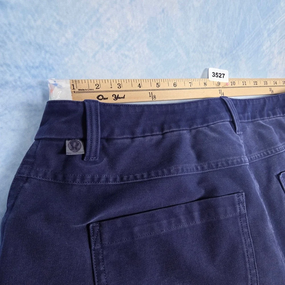 Lululemon ABC Pant Slim Corduroy Navy Blue Mens 34 LM5AQJS-04